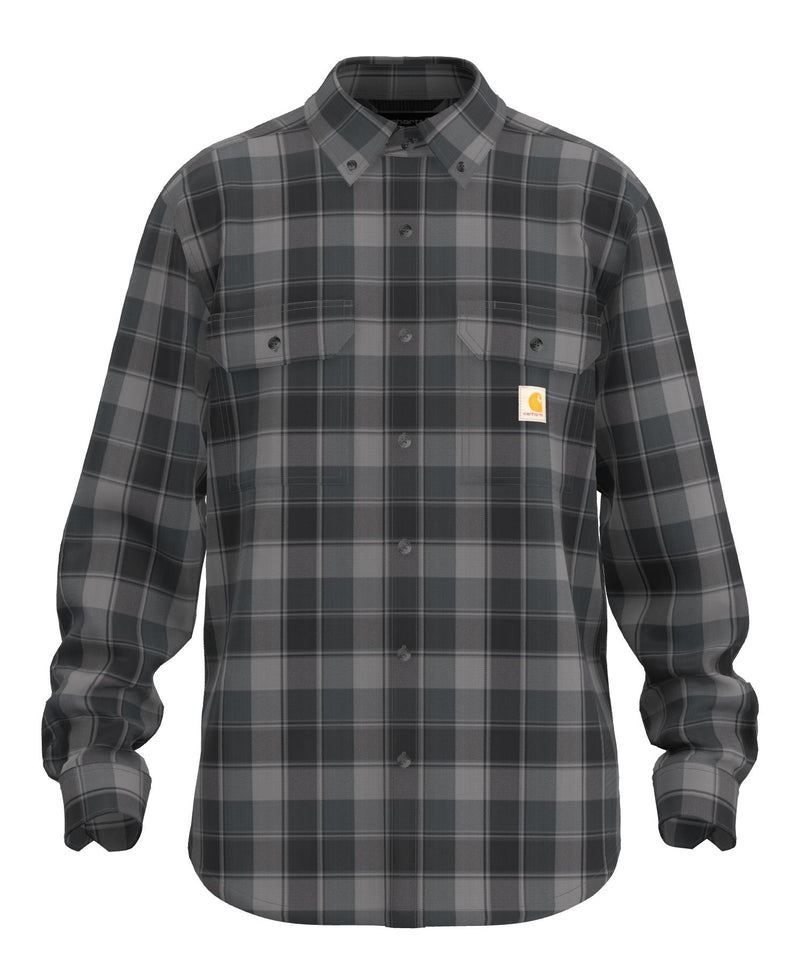 carhartt Mens Loose Fit Midweight Plaid Long Sleeve Shirt