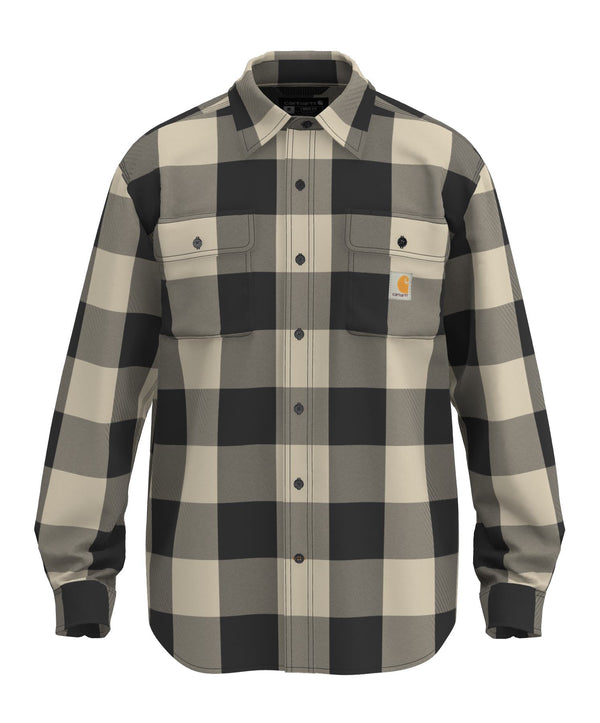 Carhartt Men's Loose Fit Heavyweight Flannel Long-Sleeve Plaid Shirt