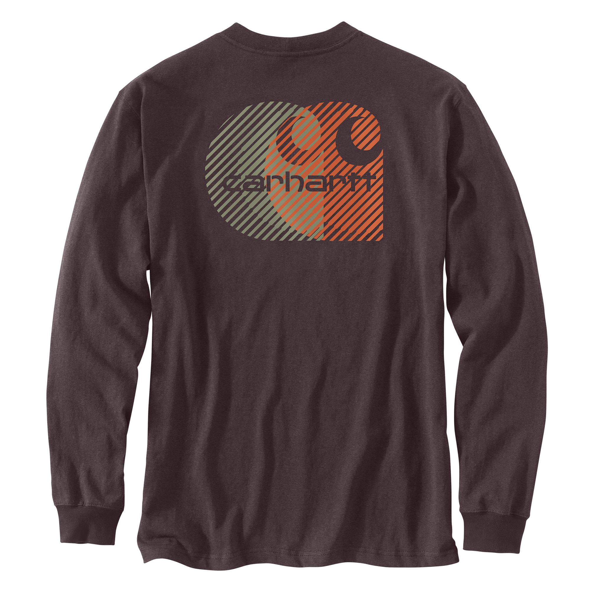 carhartt Mens Relaxed Fit Pocket C Logo Long Sleeve T-Shirt