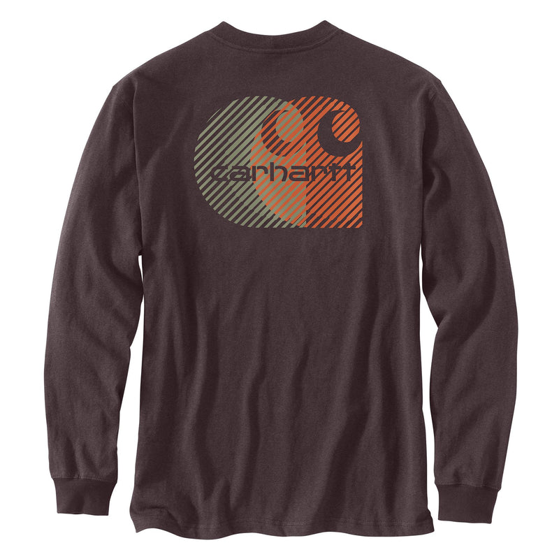 carhartt Mens Relaxed Fit Pocket C Logo Long Sleeve T-Shirt