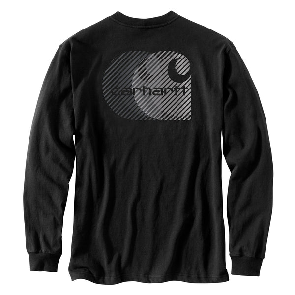 carhartt Mens Relaxed Fit Pocket C Logo Long Sleeve T-Shirt