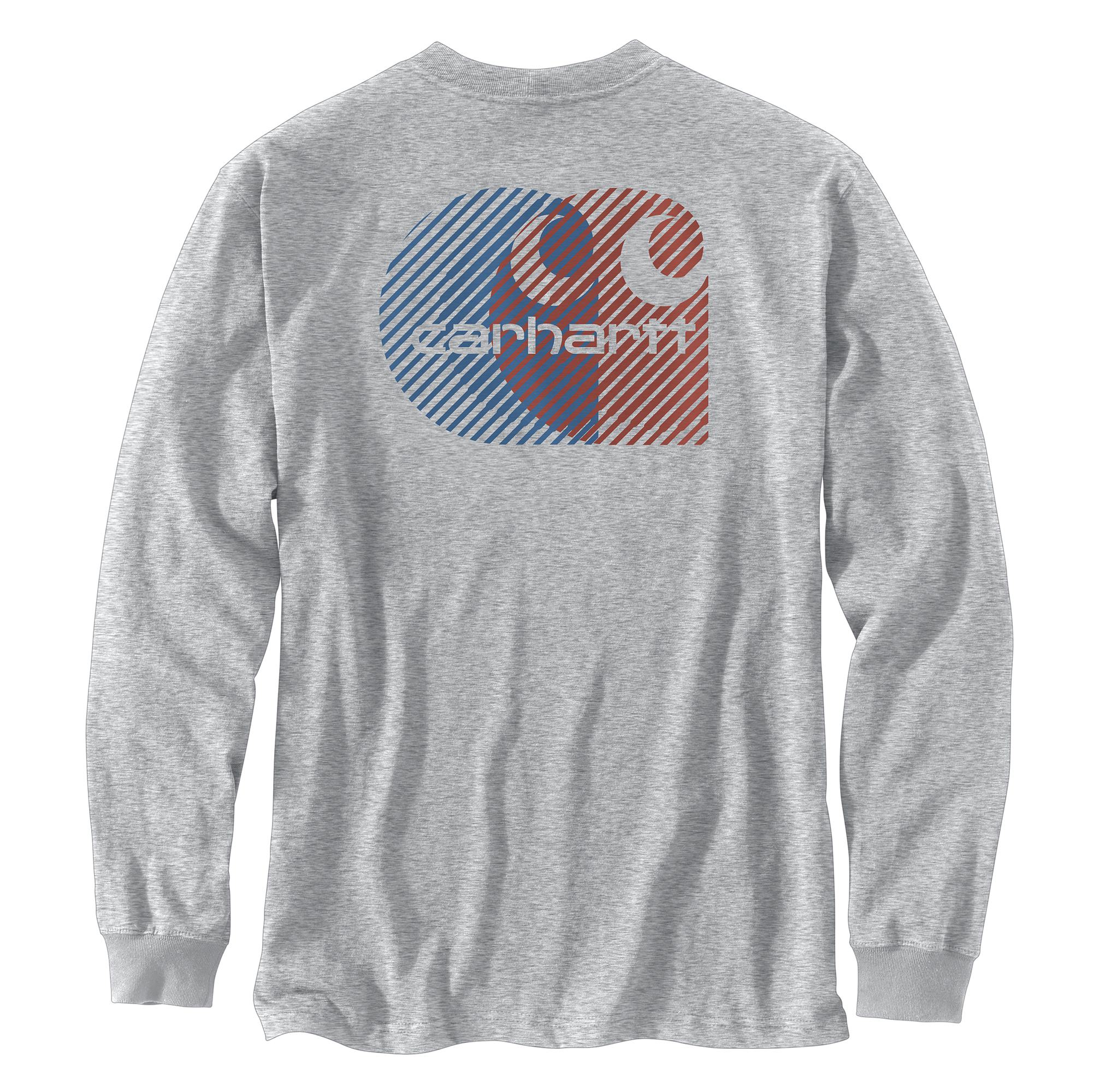 carhartt Mens Relaxed Fit Pocket C Logo Long Sleeve T-Shirt