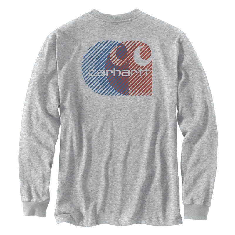 carhartt Mens Relaxed Fit Pocket C Logo Long Sleeve T-Shirt