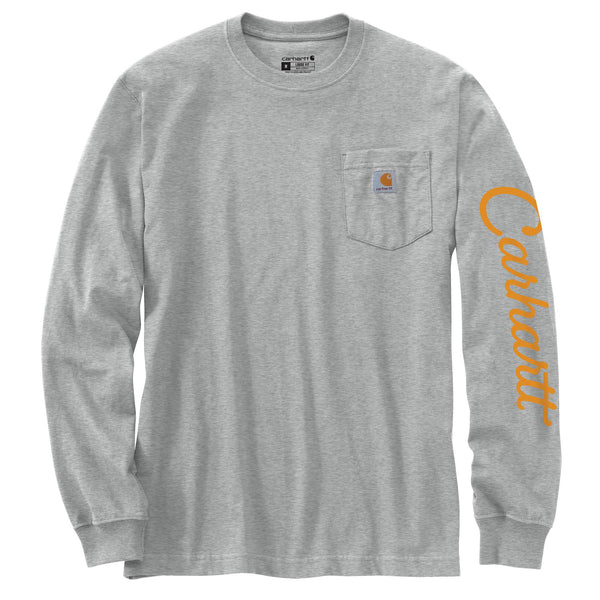 carhartt Mens Pocket Dog Graphic Long Sleeve T-shirt