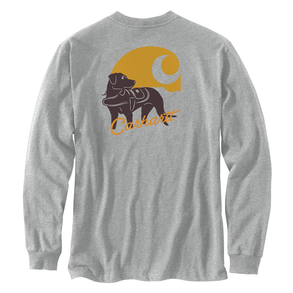 carhartt Mens Pocket Dog Graphic Long Sleeve T-shirt