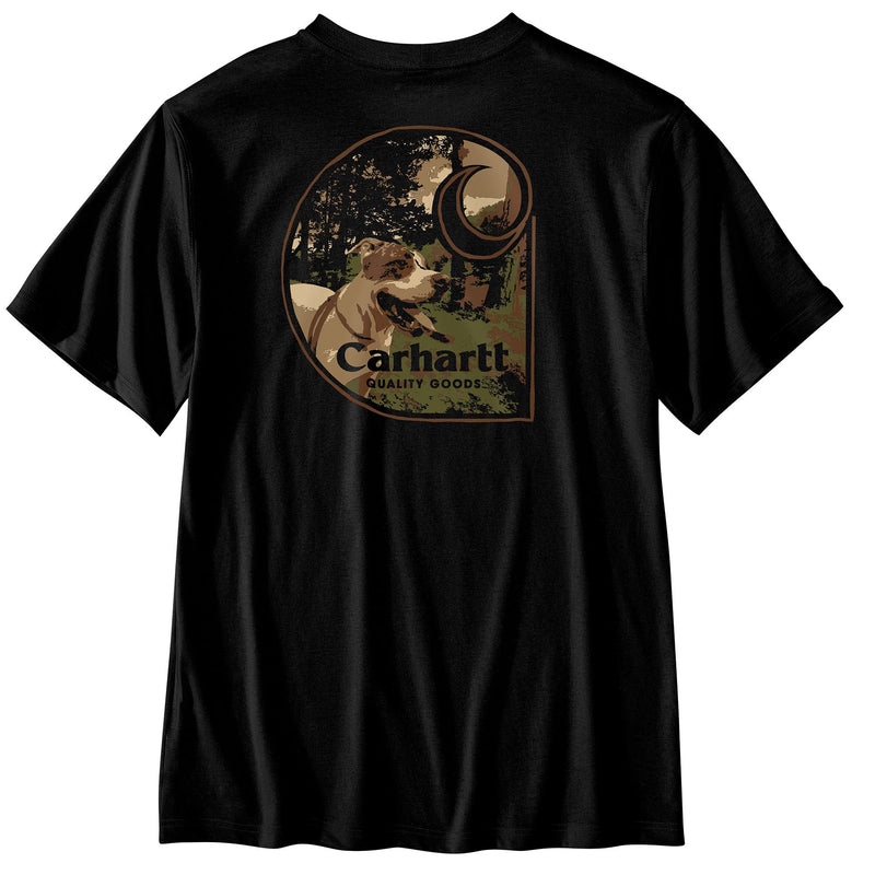 【Carhartt】バックグラフィック Tシャツ ブラック / 送料無料 carhartt Loose Fit Heavyweight Short Sleeve Graphic T-Shirt