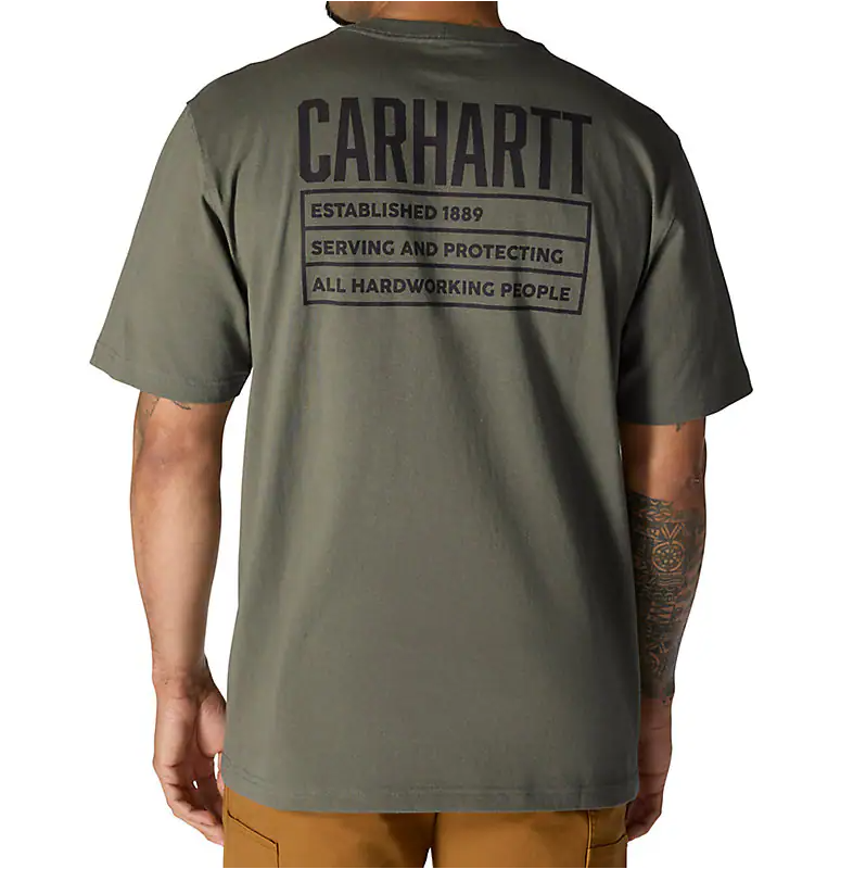 Carhartt Mens Loose Fit Heavyweight 1889 Short Sleeve Pocket T-Shirt
