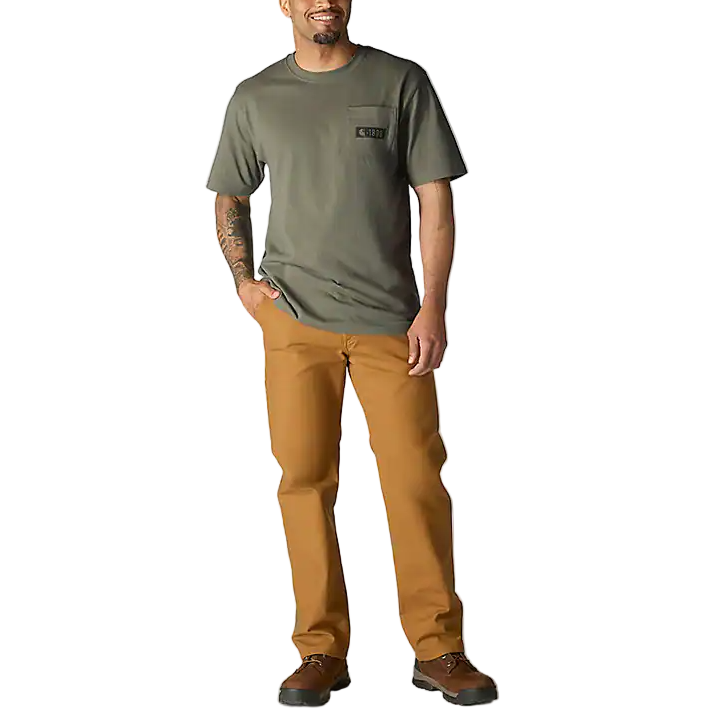 Carhartt Mens Loose Fit Heavyweight 1889 Short Sleeve Pocket T-Shirt