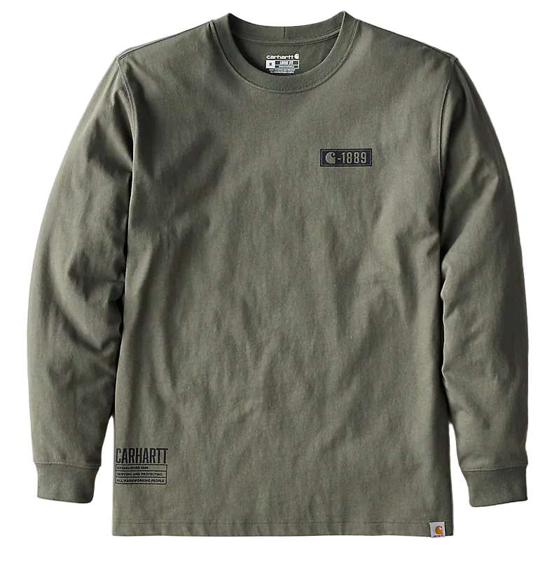 Carhartt Mens Loose Fit Heavyweight 1889 Long Sleeve Pocket T-Shirt