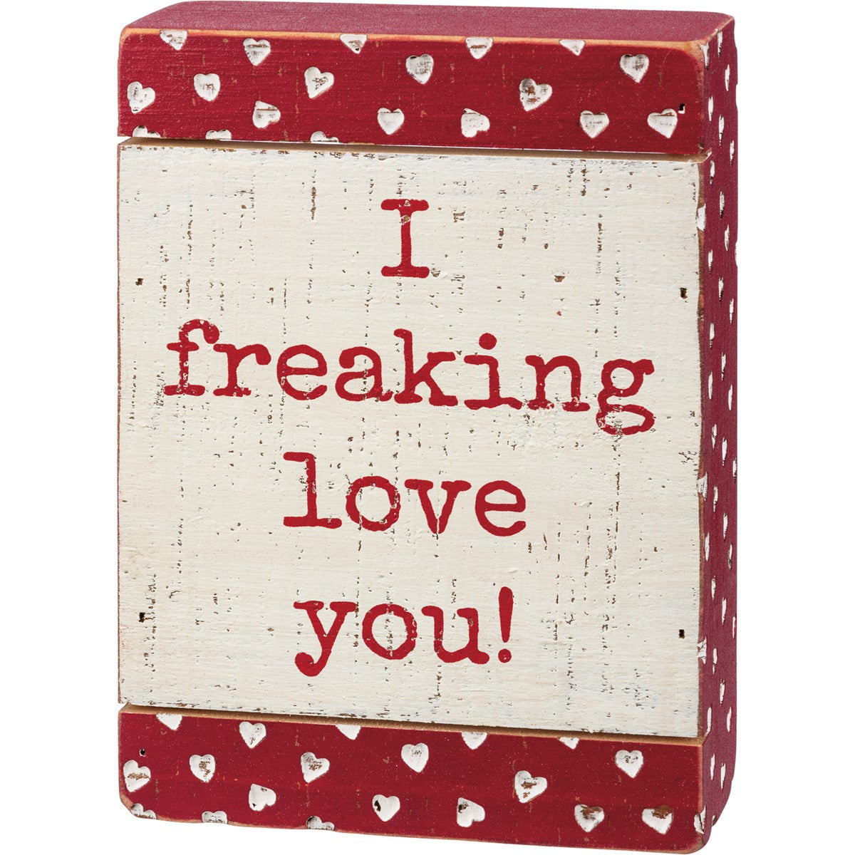 Primitives By Kathy Love You Slat Box Sign