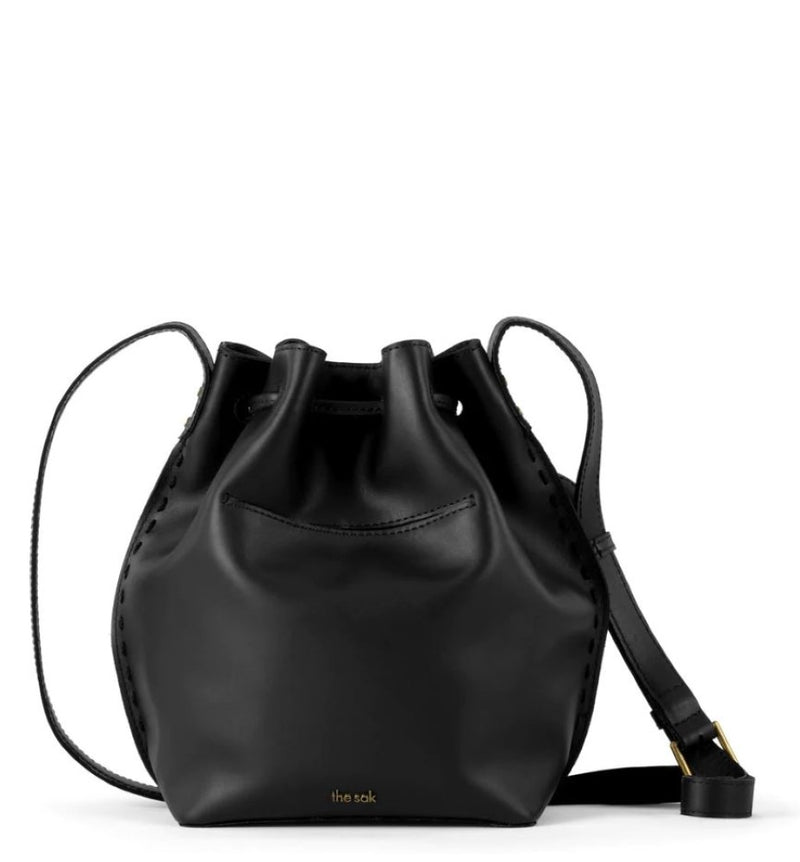 The Sak Ivy Vachetta Drawstring Bucket Handbag ShopCGX