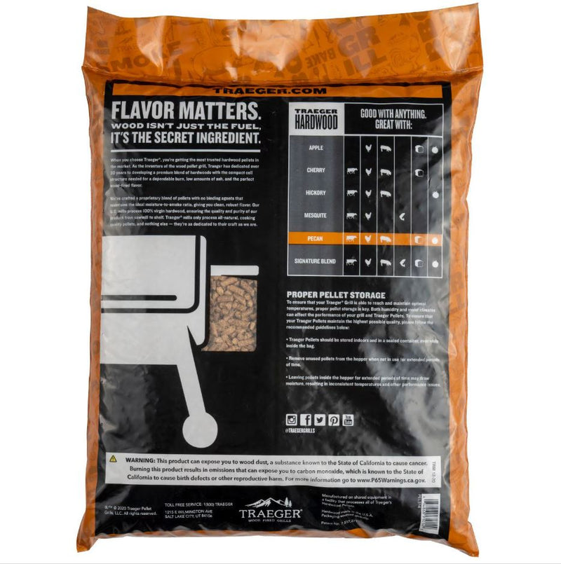 Traeger Natural Hardwood Pecan Pellets - 20 lbs.