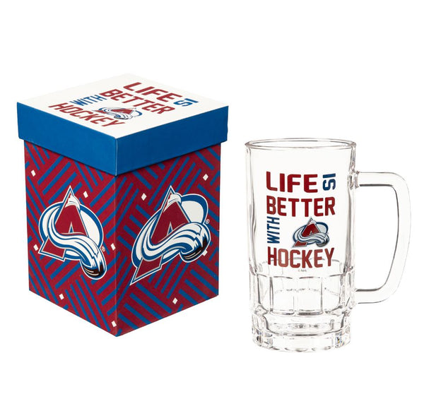 Team Sports America Colorado Avalanche Glass Tankard Cup