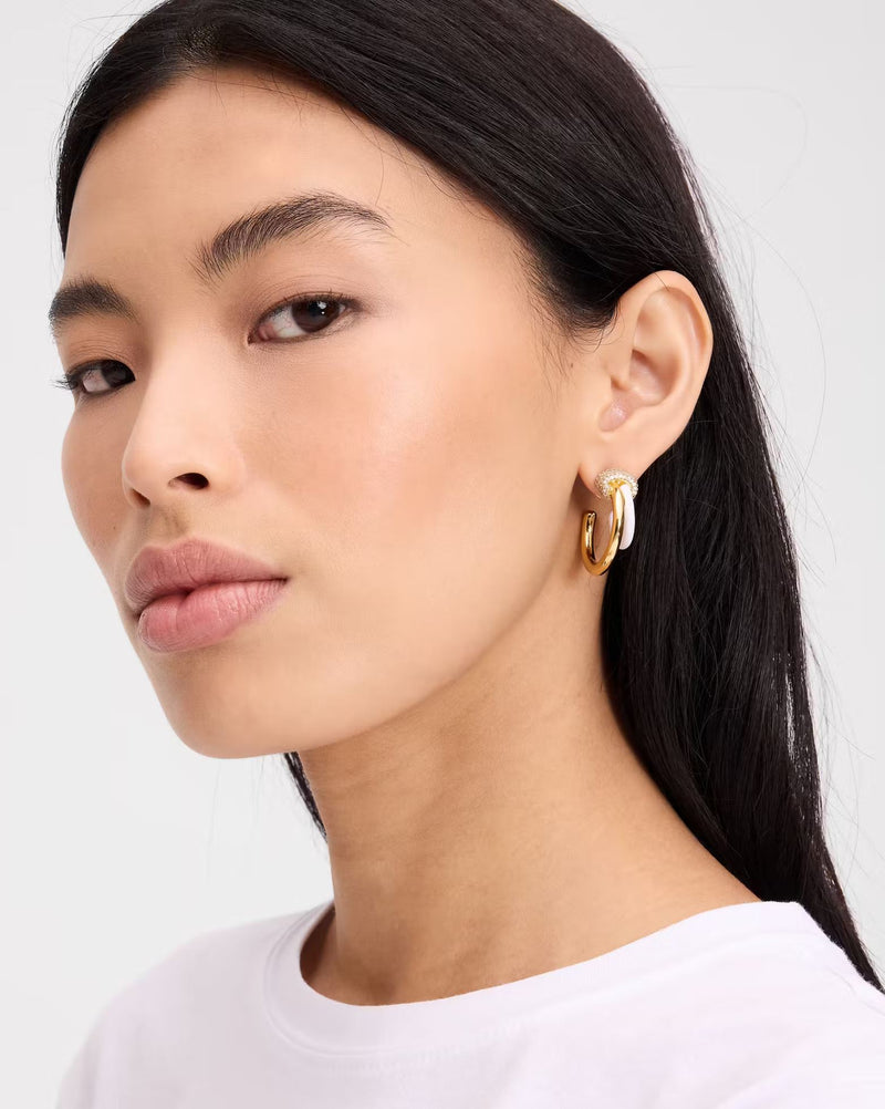 Kate Spade Ropes & Knots Layered Hoop Earrings