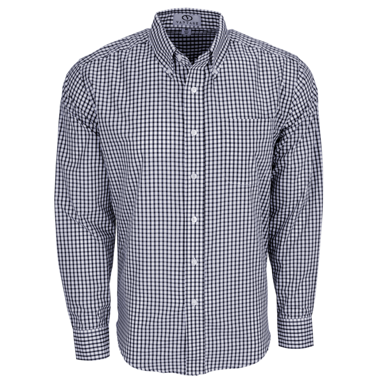 Coast Guard Mens Gingham Check Easy Care Long Sleeve Shirt