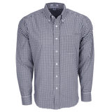 Coast Guard Mens Gingham Check Easy Care Long Sleeve Shirt