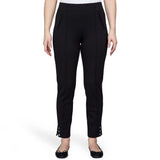 Ruby Rd. Womens Ponte Ankle Pant with Grommet Details