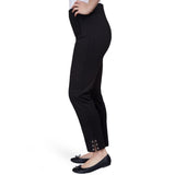 Ruby Rd. Womens Ponte Ankle Pant with Grommet Details