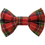 Primitives By Kathy Christmas Plaid Pet Bow Tie Set - Large