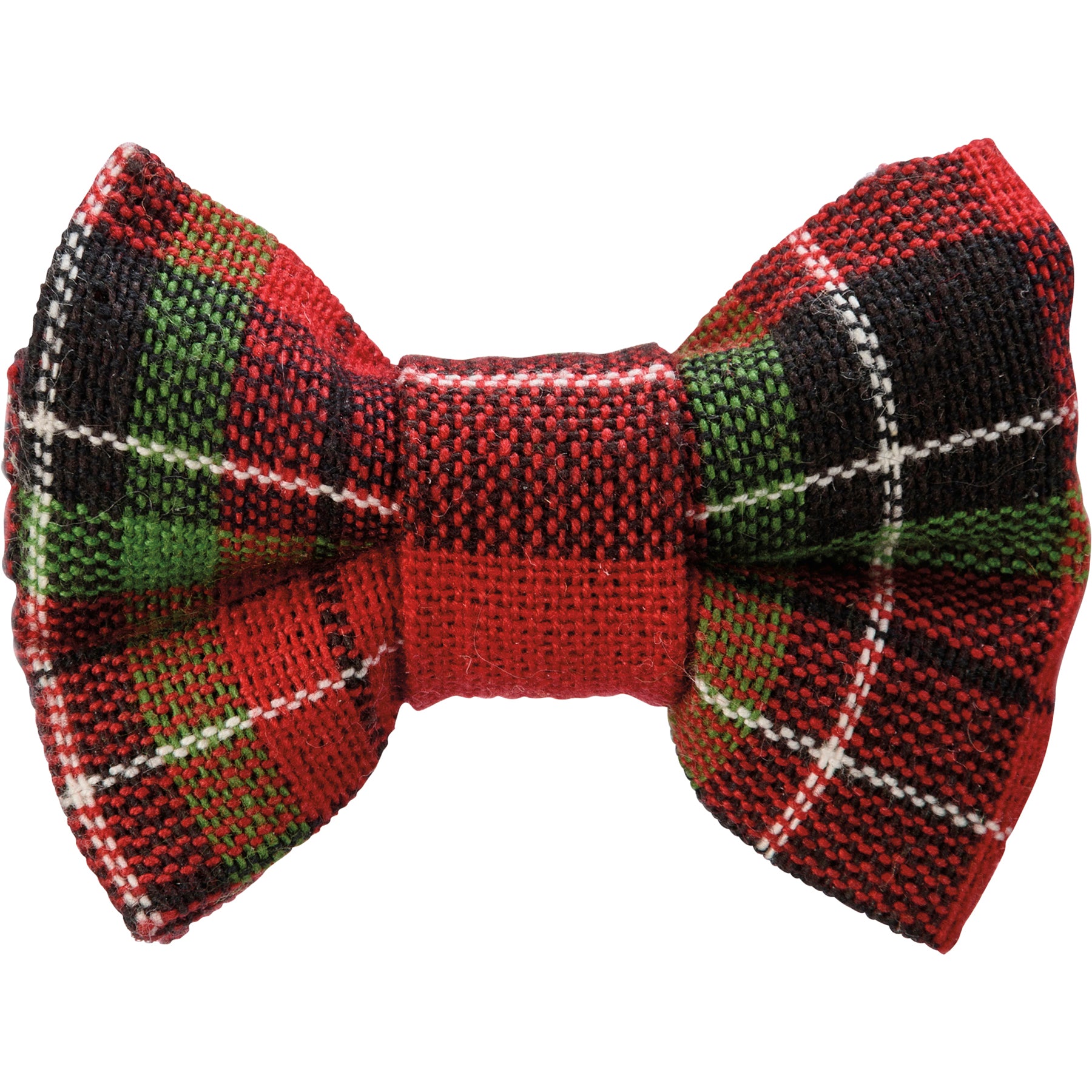 Primitives By Kathy Christmas Plaid Pet Bow Tie Set - Small