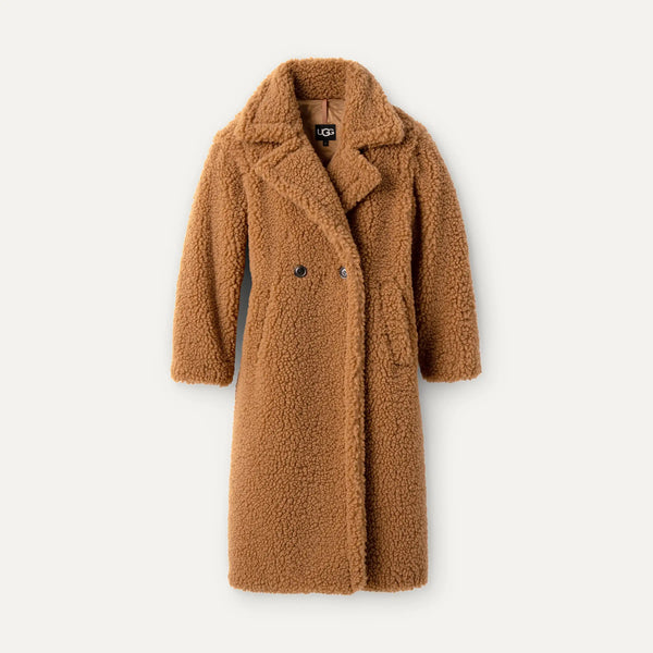 UGG Womens Gertrude Long Teddy Coat