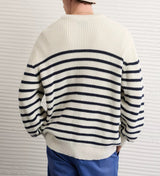 American Eagle Mens AE Striped Crewneck Sweater