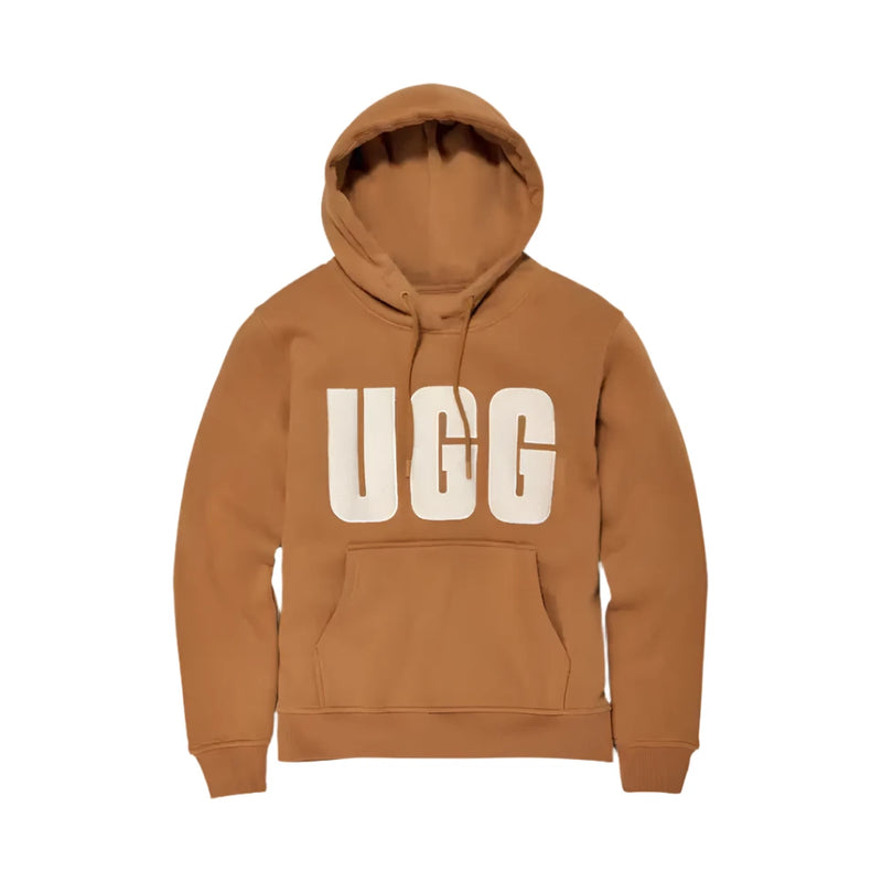 UGG Womens Rey UGGfluff Logo Hoodie Sweatshirt