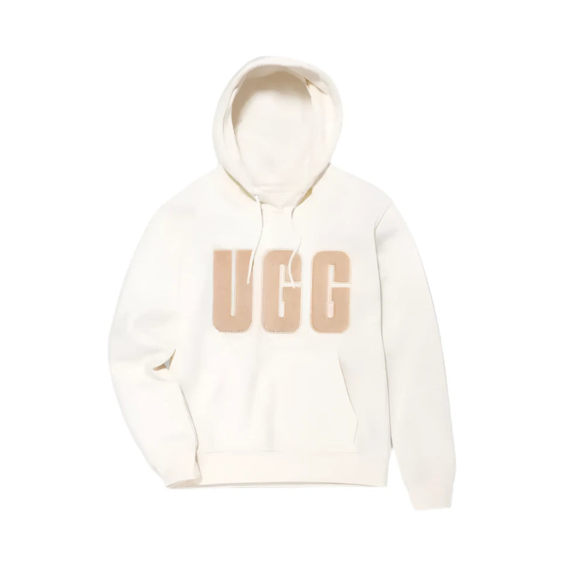 UGG Womens Rey UGGfluff Logo Hoodie Sweatshirt