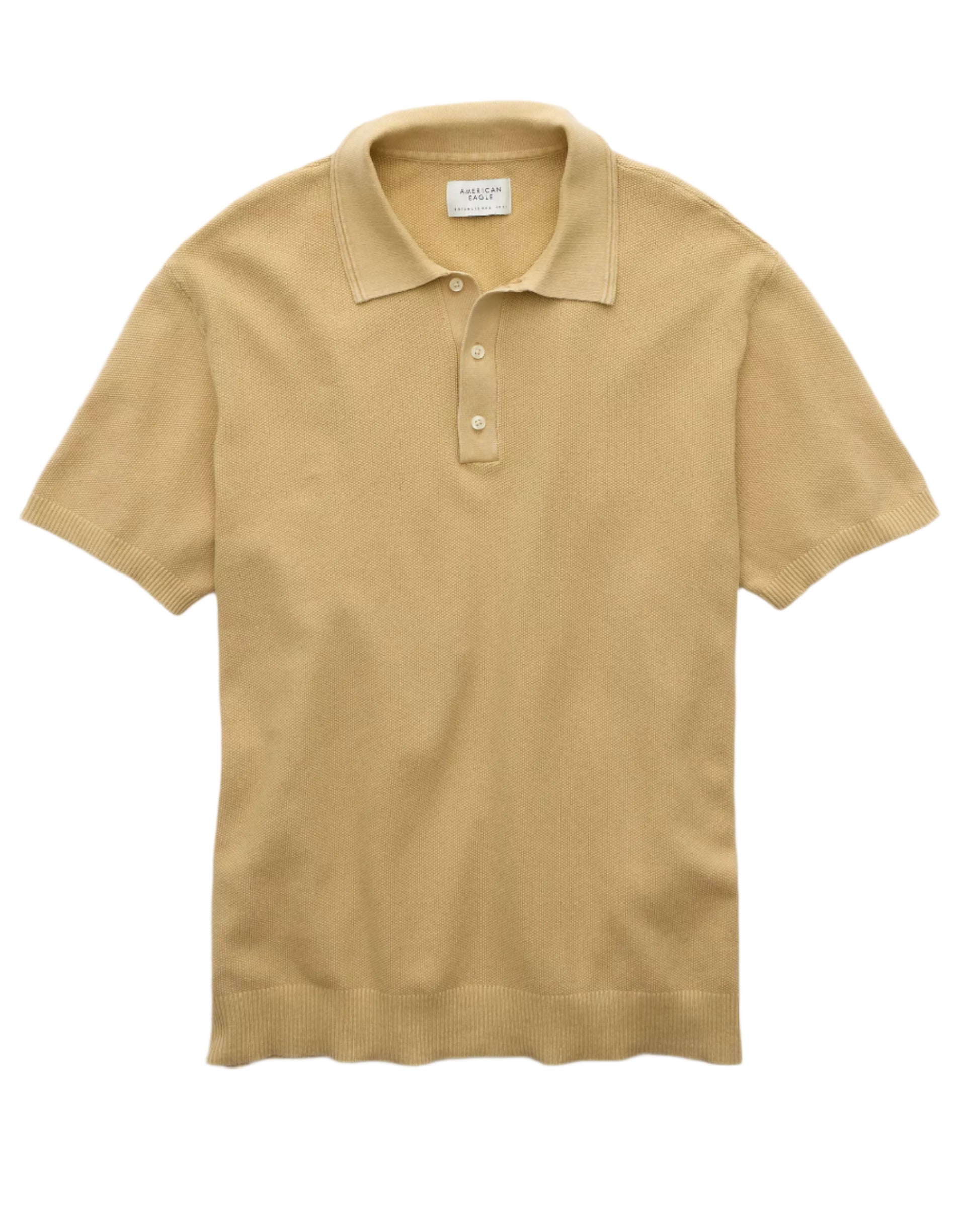 American Eagle Mens AE Weekend Washed Sweater Polo
