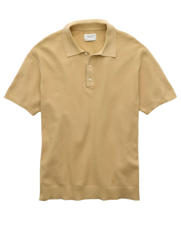American Eagle Mens AE Weekend Washed Sweater Polo