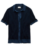 American Eagle Mens AE Striped Button-Up Sweater Polo Shirt