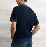 American Eagle Mens AE Striped Button-Up Sweater Polo Shirt