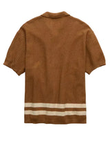 American Eagle Mens AE Striped Button-Up Sweater Polo Shirt