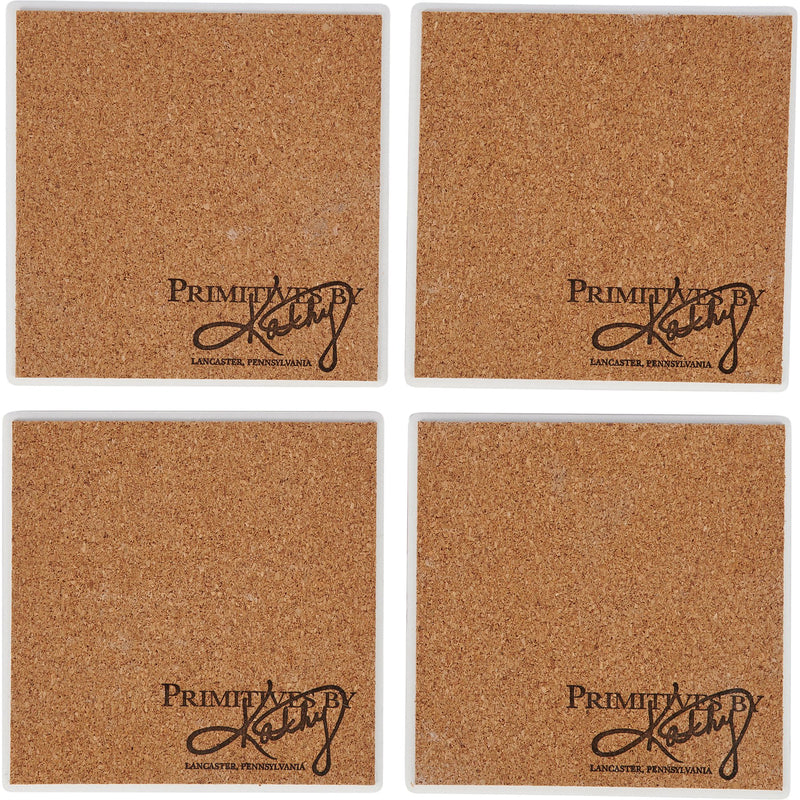 Primitives By Kathy Santa Claus Coaster - Set of 4