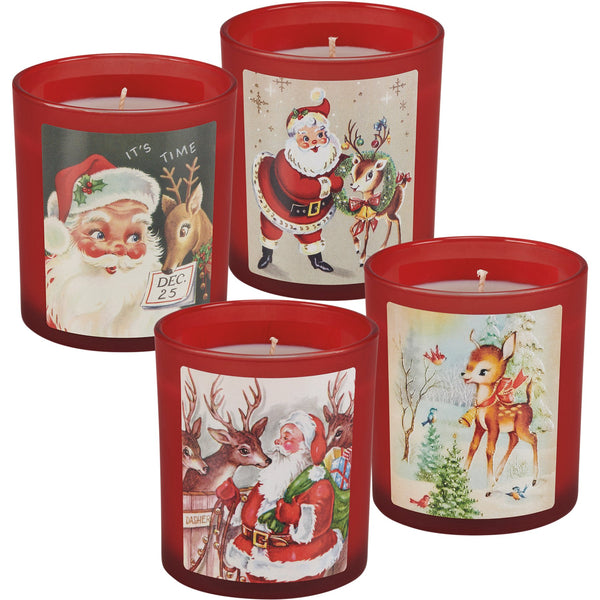 Primitives By Kathy Santas Reindeer Candle - Set of 4