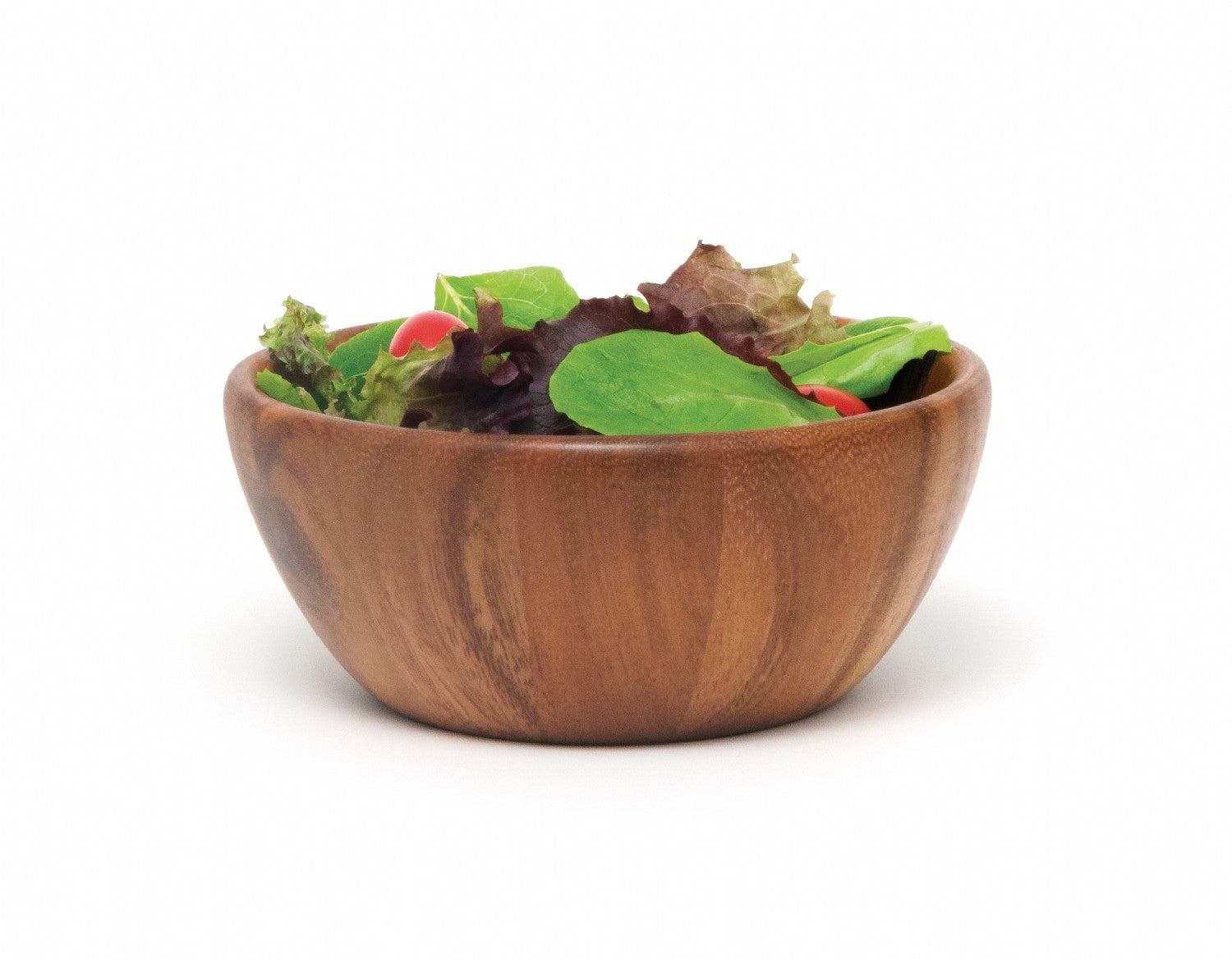 Lipper International Small Acacia Round Flair Bowl