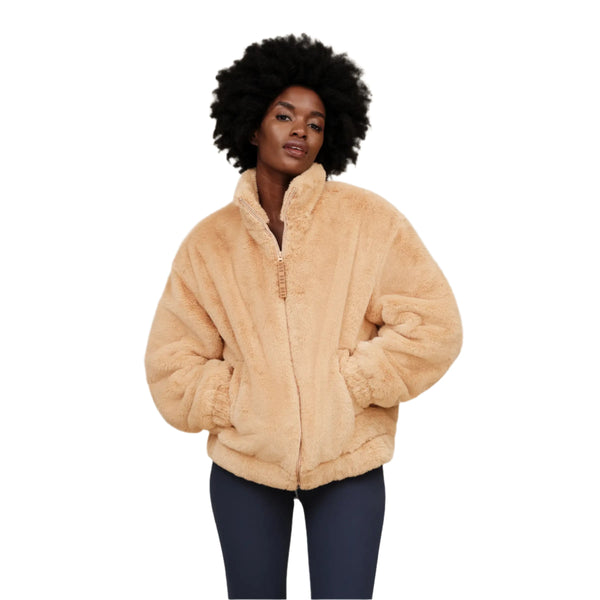 UGG Womens Tash Faux Fur Full Zip Jacket