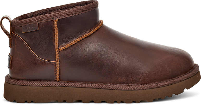 UGG Womens Classic Ultra Mini Leather Regen Boots