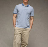 American Eagle Mens AE 24/7 Standard Fit Club Pique Polo Shirt