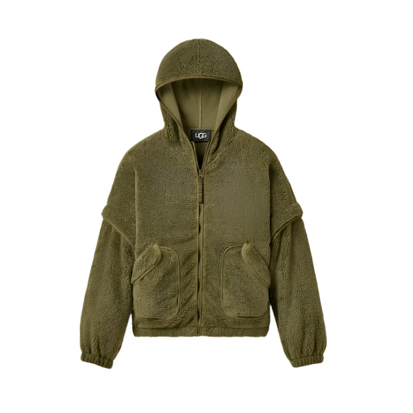 UGG Womens Mariella UGGfluff Zip Hoodie Jacket
