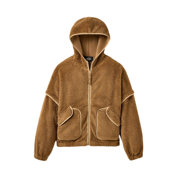 UGG Womens Mariella UGGfluff Zip Hoodie Jacket