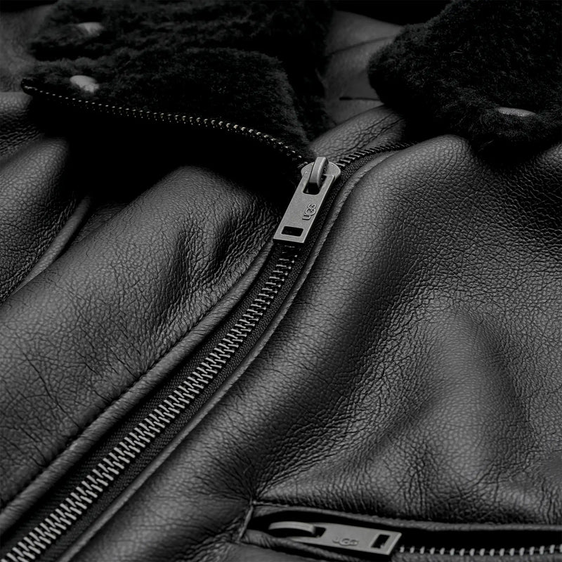 UGG Womens Finnian LuxeFluff Moto Jacket