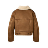 UGG Womens Finnian LuxeFluff Moto Jacket