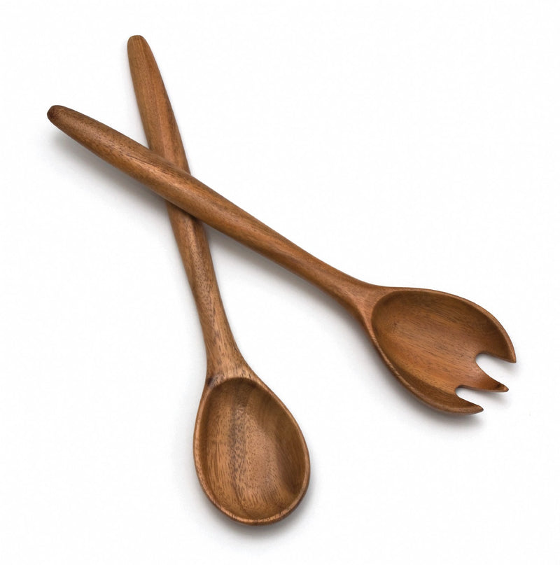 Lipper International Acacia Oblong Salad Servers