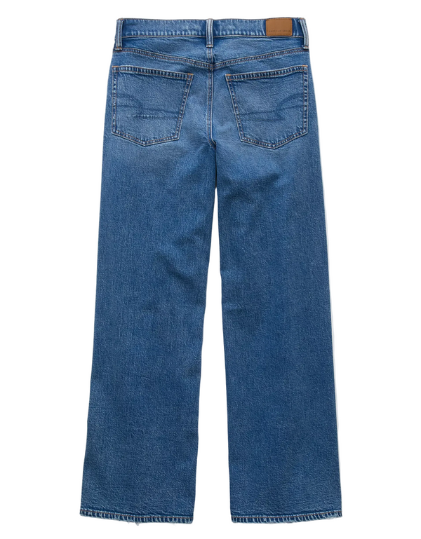 American Eagle Womens AE Dreamy Drape Strigid Low-Rise Ultra Wide-Leg Jeans