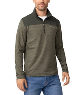 Free Country Mens Sueded Spacedye 1/4 Zip Pullover Sweatshirt