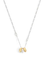 COACH Two-Tone Signature Signet Rondelle Pendant Necklace