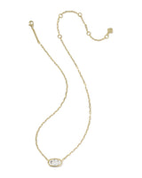Kendra Scott Elisa Luxe Gold Short Pendant Necklace - White CZ