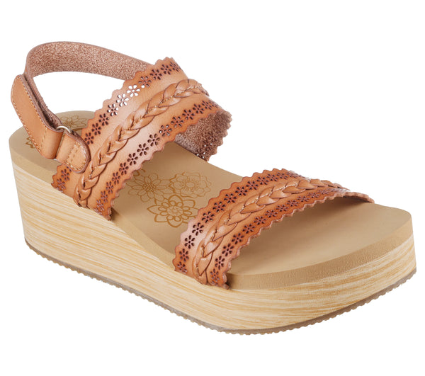 Skechers Womens Summers Coastal Stroll Wedge Sandals