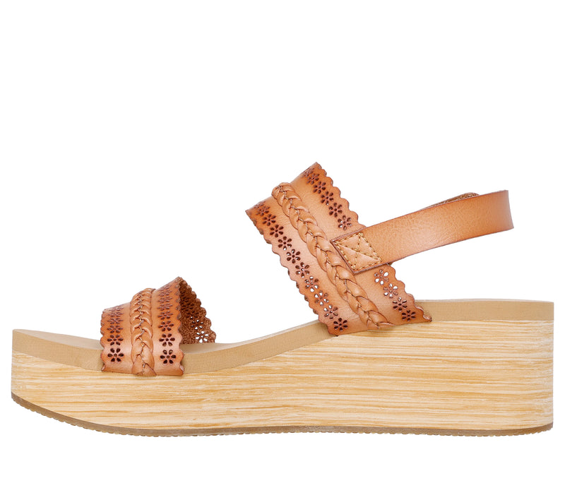 Skechers Womens Summers Coastal Stroll Wedge Sandals